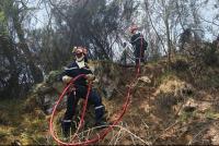 Plaine-des-Cafres : L'incendie sous contrôle  le dispositif de secours maintenu