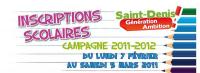 Inscriptions scolaires 2011/2012 à Saint-Denis