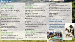 Programme animation Miel Vert 2011