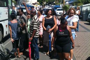 Manifestation devant la Cise de Sainte-Marie